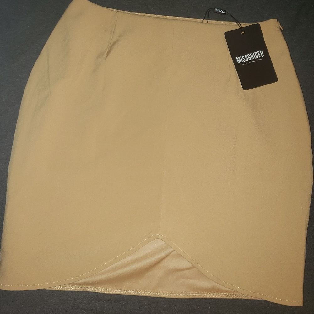 Missguided Tan Skirt - Size S (NWT)
